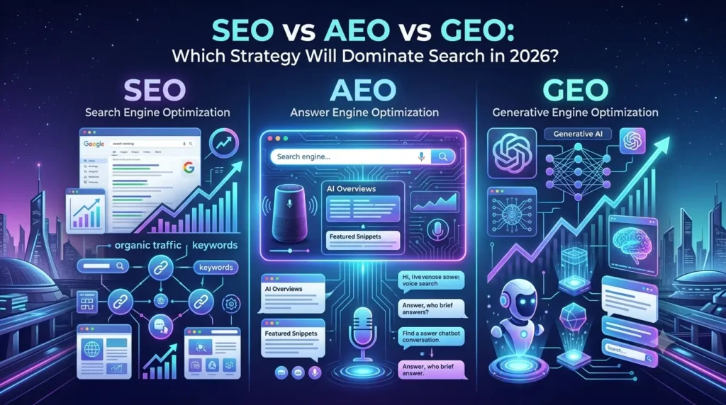 SEO vs AEO vs GEO