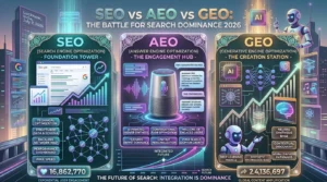 Read more about the article SEO vs AEO vs GEO: Which Strategy Will Dominate Search in 2026?